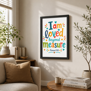 Colorful Christian Nursery Wall Art Set, Bible Verse Playroom Posters - Format: Black Framed Poster