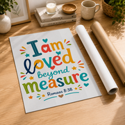 Colorful Christian Nursery Wall Art Set, Bible Verse Playroom Posters - Format: Rolled Canvas