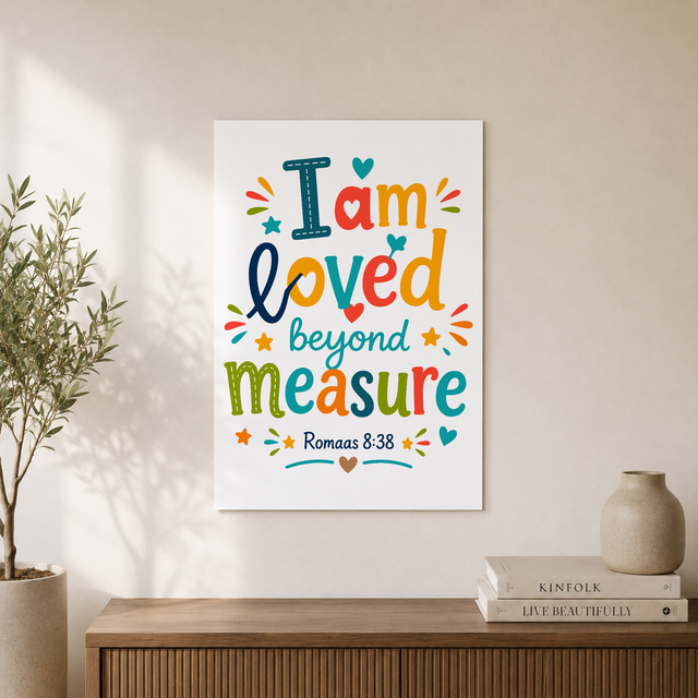 Colorful Christian Nursery Wall Art Set, Bible Verse Playroom Posters - Format: Unframed Paper Poster