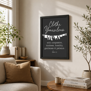 Colossians 3:12 Christian Laundry Room Wall Art, Farmhouse Scripture Poster - Format: Black Framed Poster