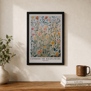 Consider The Wildflowers Christian Wall Art Bible Verse Wall Art Scripture Decor Wall Art Posters Landscape Mural Wall Art, Modern Wall Decor, 24x36 UNFRAMED - Format: Black Framed Poster