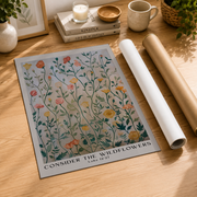 Consider The Wildflowers Christian Wall Art Bible Verse Wall Art Scripture Decor Wall Art Posters Landscape Mural Wall Art, Modern Wall Decor, 24x36 UNFRAMED - Format: Rolled Canvas