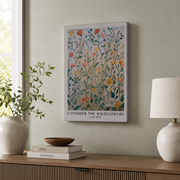 Consider The Wildflowers Christian Wall Art Bible Verse Wall Art Scripture Decor Wall Art Posters Landscape Mural Wall Art, Modern Wall Decor, 24x36 UNFRAMED - Format: Stretched Canvas