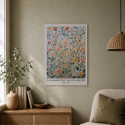 Consider The Wildflowers Christian Wall Art Bible Verse Wall Art Scripture Decor Wall Art Posters Landscape Mural Wall Art, Modern Wall Decor, 24x36 UNFRAMED - Format: Unframed Paper Poster