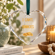 Cookie Baker Funny Baking Gift For Cookie Lovers Holiday Decor Glass Ornament - Material: Heart Glass Ornament
