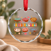 Cooking Lover Baker Life Gift Kitchen Holiday Decoration Glass Ornament - Material: Circle Glass Ornament