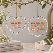Cooking Lover Baker Life Gift Kitchen Holiday Decoration Glass Ornament - Material: Heart Glass Ornament