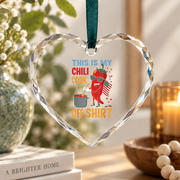 Cooking Lover Kitchen Design Gift Chef Baker Decoration Glass Ornament - Material: Heart Glass Ornament