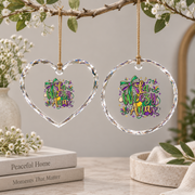 Coquette Bow Cute Girly Aesthetic Decoration Gift Glass Ornament - Material: Heart Glass Ornament