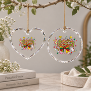 Coquette Bow Cute Girly Aesthetic Gift Decoration Glass Ornament - Material: Heart Glass Ornament