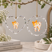 Coquette Bow Dental Assistant Hygiene Gift Decoration Glass Ornament - Material: Heart Glass Ornament
