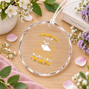 Cornhole And Beer Game Lover Glass Ornament - Material: Circle Glass Ornament