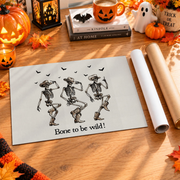Cowboy Skeleton Halloween Poster Funny Western Style Seasonal Wall Decor Print - Format: Rolled Canvas