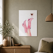 Cowgirl Boots Espresso Martini Wall Art Pink Western Poster Preppy Trendy Dorm Decor - Format: Unframed Paper Poster
