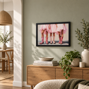 Cowgirl Western Wall Art Pink Coastal Cowgirl Poster Trendy Cowboy Boots Girly Room Decor - Format: Black Framed Poster