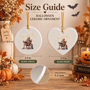 CPA Accountant Skeleton Ornament with Funny Career Design Glass Ornament - Material: Heart Ceramic Ornament