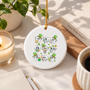 Dental Hygienist Dentist Tooth Holiday Gift Decoration Glass Ornament - Material: Circle Ceramic Ornament