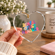 Dental Office Manager Appreciation Gift Decoration Glass Ornament - Material: Heart Glass Ornament