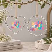 Dental Office Manager Appreciation Gift Decoration Glass Ornament - Material: Heart Glass Ornament