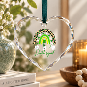 Dental Squad Tooth Shamrock Holiday Gift Decoration Glass Ornament - Material: Heart Glass Ornament