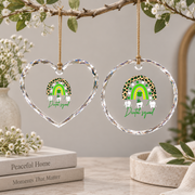 Dental Squad Tooth Shamrock Holiday Gift Decoration Glass Ornament - Material: Heart Glass Ornament