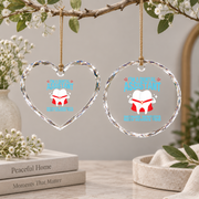 Dentists Need Heroes Too Dental Assistant Gift Glass Ornament - Material: Heart Glass Ornament