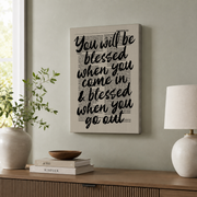 Deuteronomy 28:6 Christian Wall Art, Blessing Scripture Poster - Format: Stretched Canvas