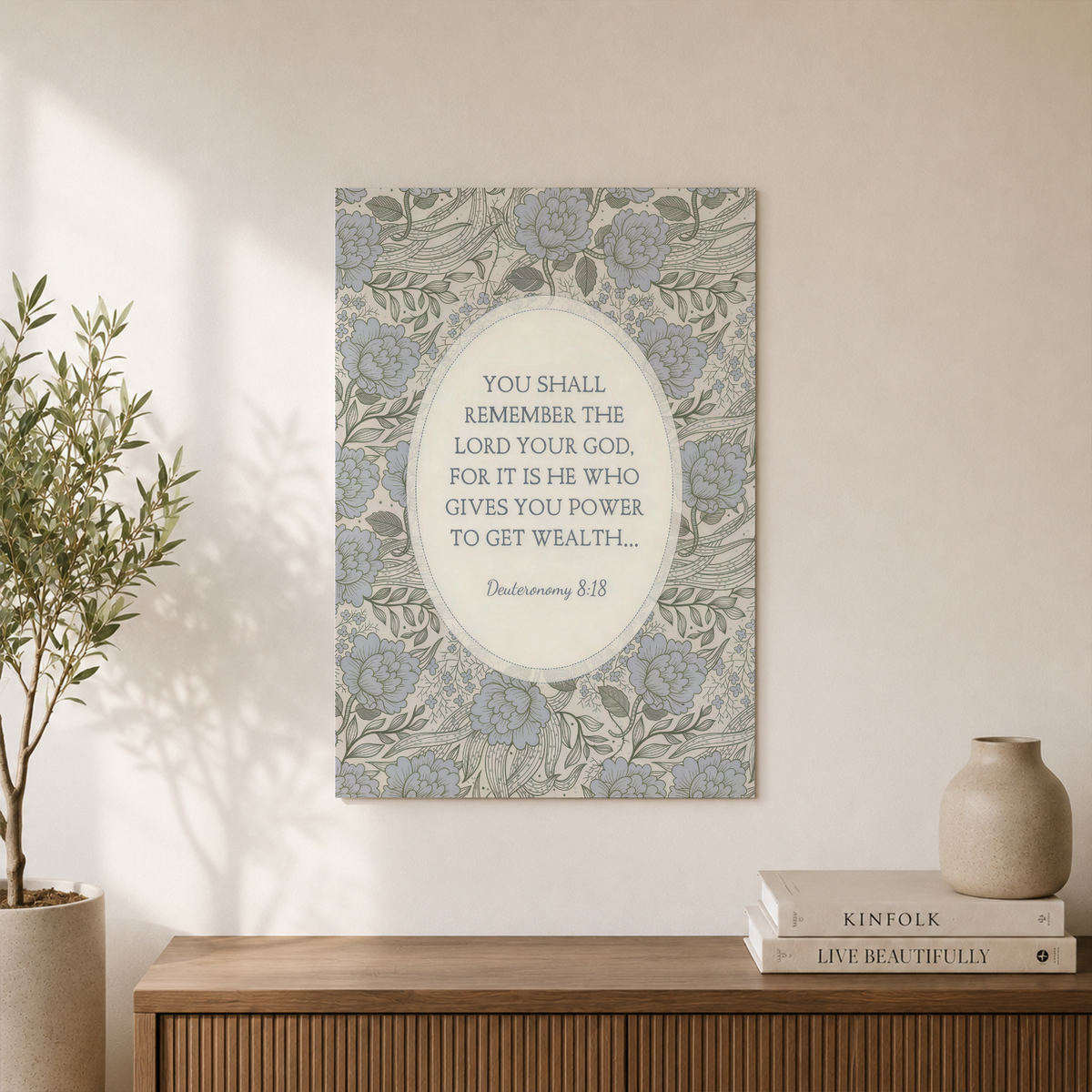 Deuteronomy 8:18 Christian Wall Art, Wealth And Provision Scripture Poster - Format: Unframed Paper Poster