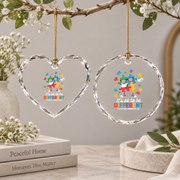 Different Is Beautiful Puzzle Kids Ornament Glass Ornament - Material: Heart Glass Ornament