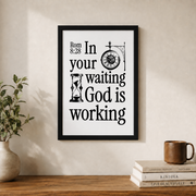 DOPAPRINT Christian Wall Art Black White Bible Verse Poster Minimalist Motivational Quote Print Retro Scripture Wall Art Home Decor Romans 8 Wall Art, NO FRAMED POSTER, Wall Art - Format: Black Framed Poster