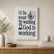 DOPAPRINT Christian Wall Art Black White Bible Verse Poster Minimalist Motivational Quote Print Retro Scripture Wall Art Home Decor Romans 8 Wall Art, NO FRAMED POSTER, Wall Art - Format: Stretched Canvas