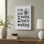 DOPAPRINT Christian Wall Art Black White Bible Verse Poster Minimalist Motivational Quote Print Retro Scripture Wall Art Home Decor Romans 8 Wall Art, NO FRAMED POSTER, Wall Art - Format: Stretched Canvas