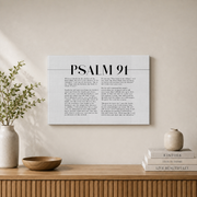 DOPAPRINT Psalm 91 Scripture Wall Art, He Who Dwells In The Shelter, Horizontal Bible Verse Artwork For Your Christian Home Decor Wall Art, Modern Wall Decor NO FRAMED POSTER, Wall Art - Format: Stretched Canvas