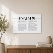 DOPAPRINT Psalm 91 Scripture Wall Art, He Who Dwells In The Shelter, Horizontal Bible Verse Artwork For Your Christian Home Decor Wall Art, Modern Wall Decor NO FRAMED POSTER, Wall Art - Format: Unframed Paper Poster