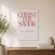 Dopaprint UNFRAMED PAPER POSTER Christ The Savior Is Born Wall Art, Luke 2:11 Bible Verse Chris.Tmas Scripture Decor, Christian Holiday Typography Art - Format: Unframed Paper Poster