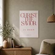 Dopaprint UNFRAMED PAPER POSTER Christ The Savior Is Born Wall Art, Luke 2:11 Bible Verse Chris.Tmas Scripture Decor, Christian Holiday Typography Art - Format: Unframed Paper Poster