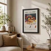 Dopaprint UNFRAMED PAPER POSTER Fruit Of The Spirit Scripture Wall Art Christian Wall Decor Christian Bible Verse Wall Art Catholic Gift Wall Art, Modern Wall Decor Art - Format: Black Framed Poster