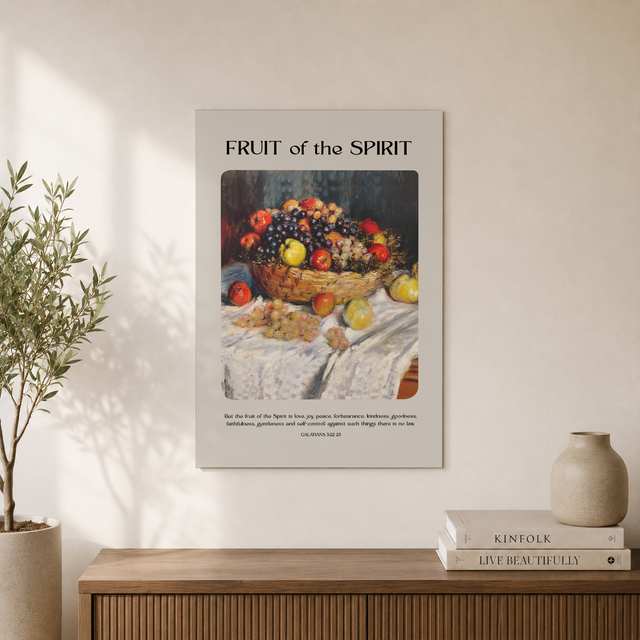 Dopaprint UNFRAMED PAPER POSTER Fruit Of The Spirit Scripture Wall Art Christian Wall Decor Christian Bible Verse Wall Art Catholic Gift Wall Art, Modern Wall Decor Art - Format: Unframed Paper Poster