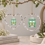 Dublin Irish Beer Drinking Glass Ornament - Material: Heart Glass Ornament