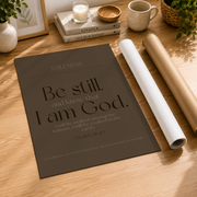 Earth Tone Christian Scripture Wall Art Set, Minimal Faith Prints - Format: Rolled Canvas