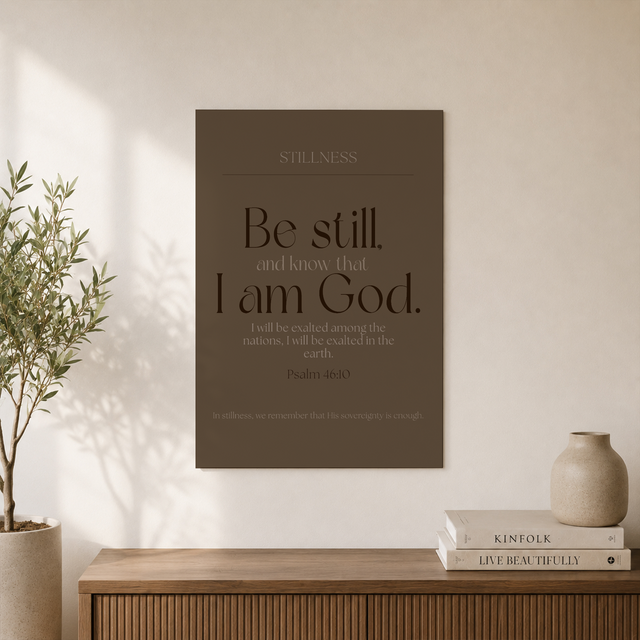 Earth Tone Christian Scripture Wall Art Set, Minimal Faith Prints - Format: Unframed Paper Poster