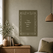 Ecclesiastes 4:9 Christian Couple Wall Art, Olive Green Scripture Poster - Format: Unframed Paper Poster
