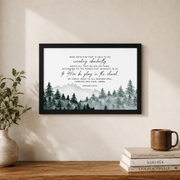 Ephesians 3:20-21 Bible Verse Wall Art Now To Him Scripture Sign Print Art NO FRAMED POSTER - Format: Black Framed Poster