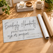Ephesians 3:20 Exceedingly Abundantly Christian Wall Art, Faith Scripture Sign - Format: Rolled Canvas