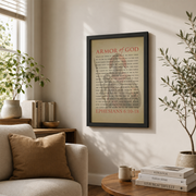 Ephesians 6:10-18 Armor Of God Christian Wall Art, Scripture Poster - Format: Black Framed Poster