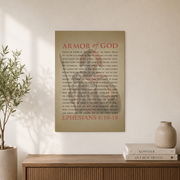 Ephesians 6:10-18 Armor Of God Christian Wall Art, Scripture Poster - Format: Unframed Paper Poster