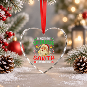ER Nurse Santa Christmas Glass Ornament - Material: Heart Glass Ornament