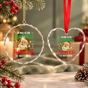 ER Nurse Santa Christmas Glass Ornament - Material: Heart Glass Ornament