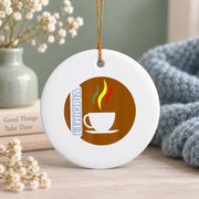 Ethiopian Coffee Culture Traditional Style Glass Ornament - Material: Circle Ceramic Ornament