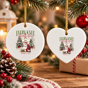 Every Knee Shall Bow Christian Christmas Glass Ornament - Material: Heart Ceramic Ornament
